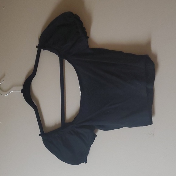 Black Ruffled Top - Picture 2 of 2